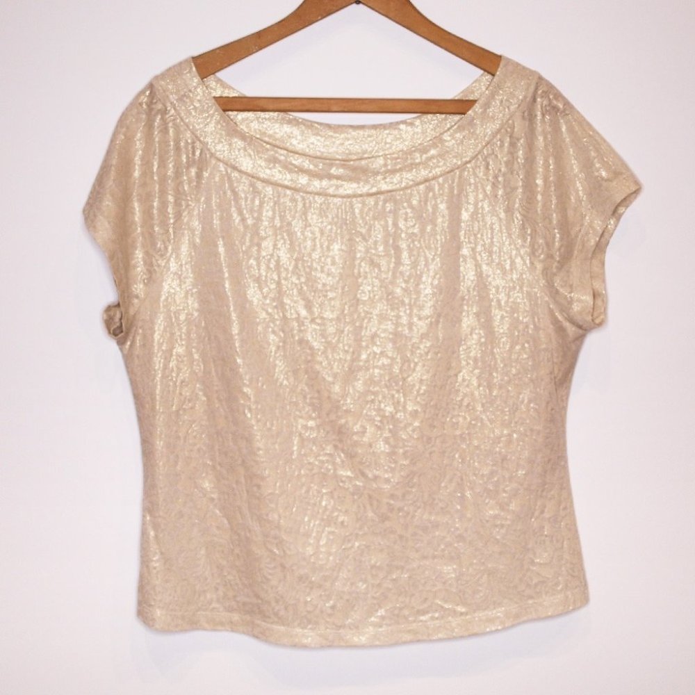Champagne / Light Gold Metallic Top